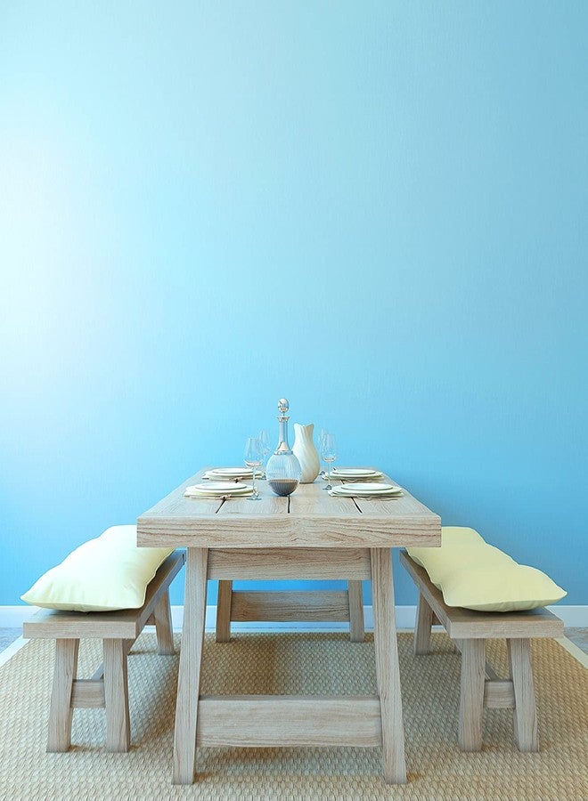 RedChimes Self-Adhesive Wallpaper Waterproof Old Furniture Vinyl Stickers Wooden Door Wardrobe Desktop PVC Wall Papers 45 X 304 CM- (Blue) - Image 3